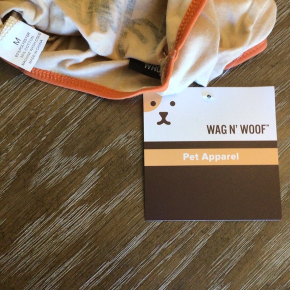 Cute Fall Autumn Pumpkin Dog Pet Tee Shirt Clothing Size Medium - Picture 4 of 5